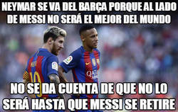 Enlace a Neymar se va del Barça porque al lado de Messi no será el mejor del mundo