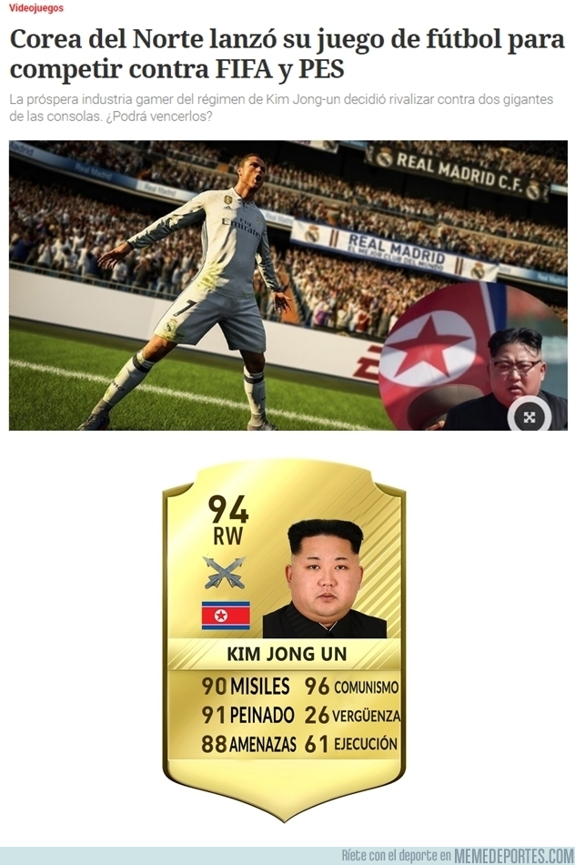991081 - Corea del norte lanza videojuego de futbol