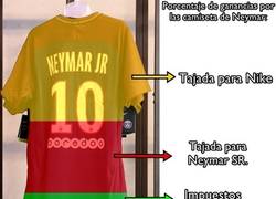 Enlace a Distribucion de ganancias por las ventas de camiseta de Neymar