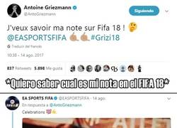 Enlace a Vacile de Griezmann con EA Sports por su nota en el próximo FIFA