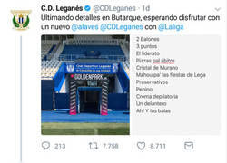 Enlace a Así preparaba el Leganés su debut liguero a lo Manolo Sanchís en Twitter, con respuesta del mismo