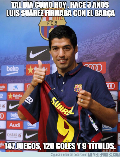994483 - Tal día como hoy , hace 3 años Luis Suárez firmaba con el Barça