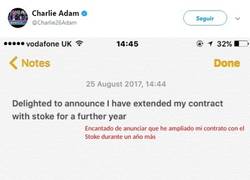 Enlace a Charlie Adam y su peculiar manera de anunciar una extensión de contrato
