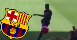 Enlace a Le piden a Dembélé que regale balones a la grada y... esto es lo que hizo