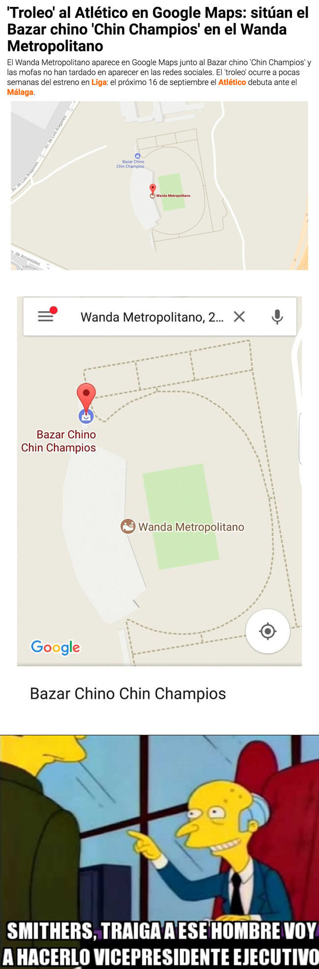 996412 - Trolean épicamente al Atlético poniendo este bazar chino al lado del Wanda Metropolitano
