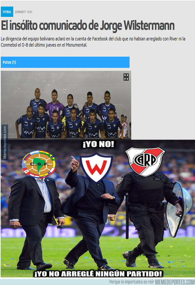 1000759 - Wilstermann: ¡Yo no, eh! ¡No arreglé nada!