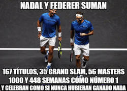 Enlace a Federer y Nadal disfrutan como un par de novatos