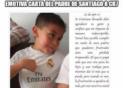 Enlace a Emotiva carta del padre de Santiago a Cristiano Ronaldo