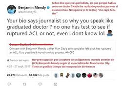 Enlace a Respuesta de Benjamin Mendy sobre su lesión