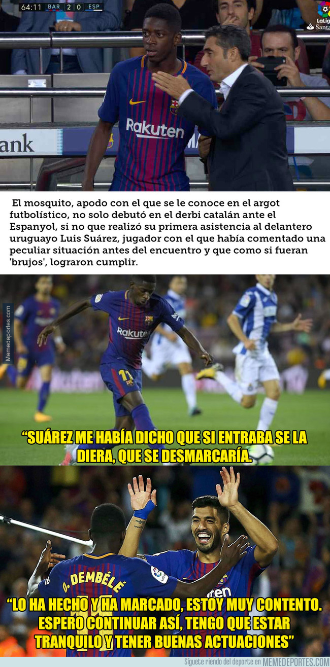 998642 - Nostradamus: Lo que Suárez le dijo a Dembelé previo a su debut ante el Espanyol