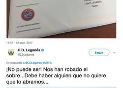 Enlace a INQUIETANTE: El Leganés recibe una misteriosa carta de la UEFA
