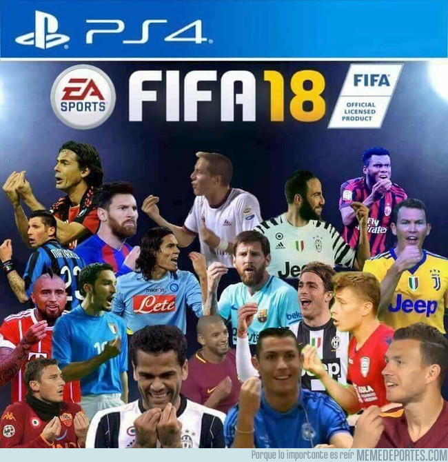 1002098 - La portada del FIFA 18 en Italia. Vía 9gag