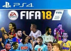Enlace a La portada del FIFA 18 en Italia. Vía 9gag