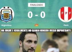 Enlace a Higuain al ver el Resultado de Argentina ante Perú