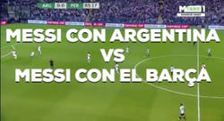 Enlace a Messi con Argentina VS Messi con el Barça