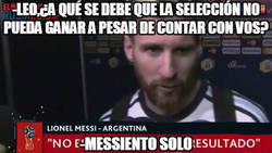 Enlace a Messi responde sobre las críticas a Argentina