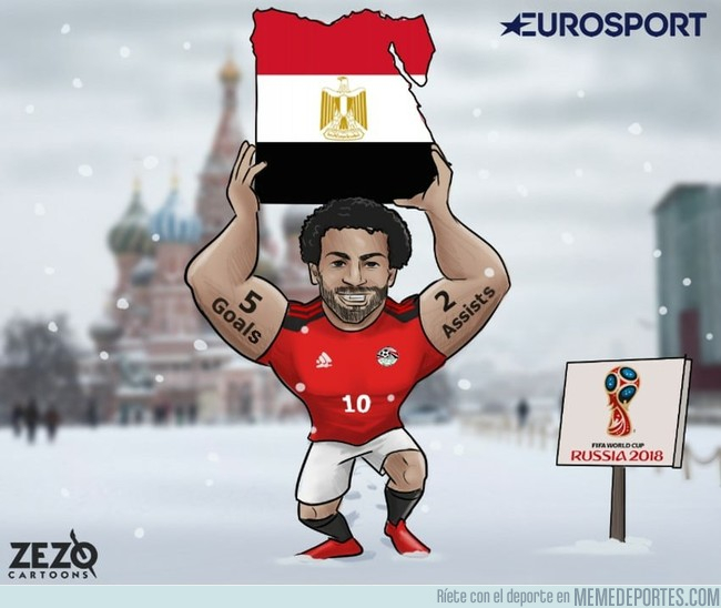 1002794 - El héroe de Egipto tiene un nombre: Mohamed Salah. Vía ZEZO CARTOONS
