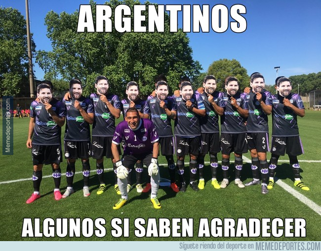 1003914 - Sacachispas, equipo de la tercera de argentina homenajean a Messi
