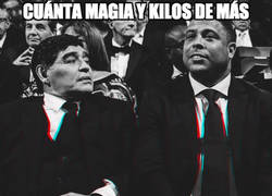 Enlace a Ronaldo y Maradona pensando en la cena post-gala