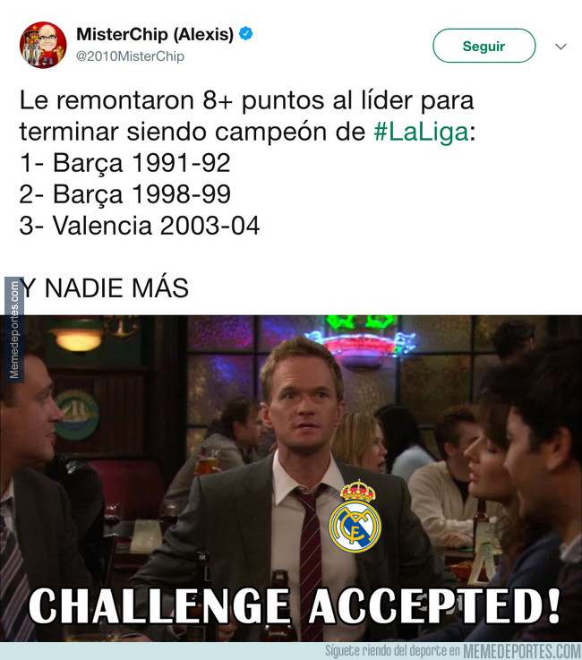 1006019 - Los únicos equipos en remontar 8 o más puntos en LaLiga para ser campeones