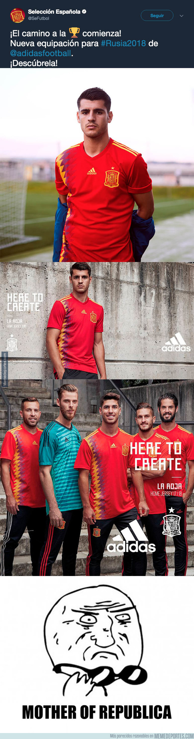 1006872 - Adidas sorprende y presenta la equipación republicana de España para Rusia 2018