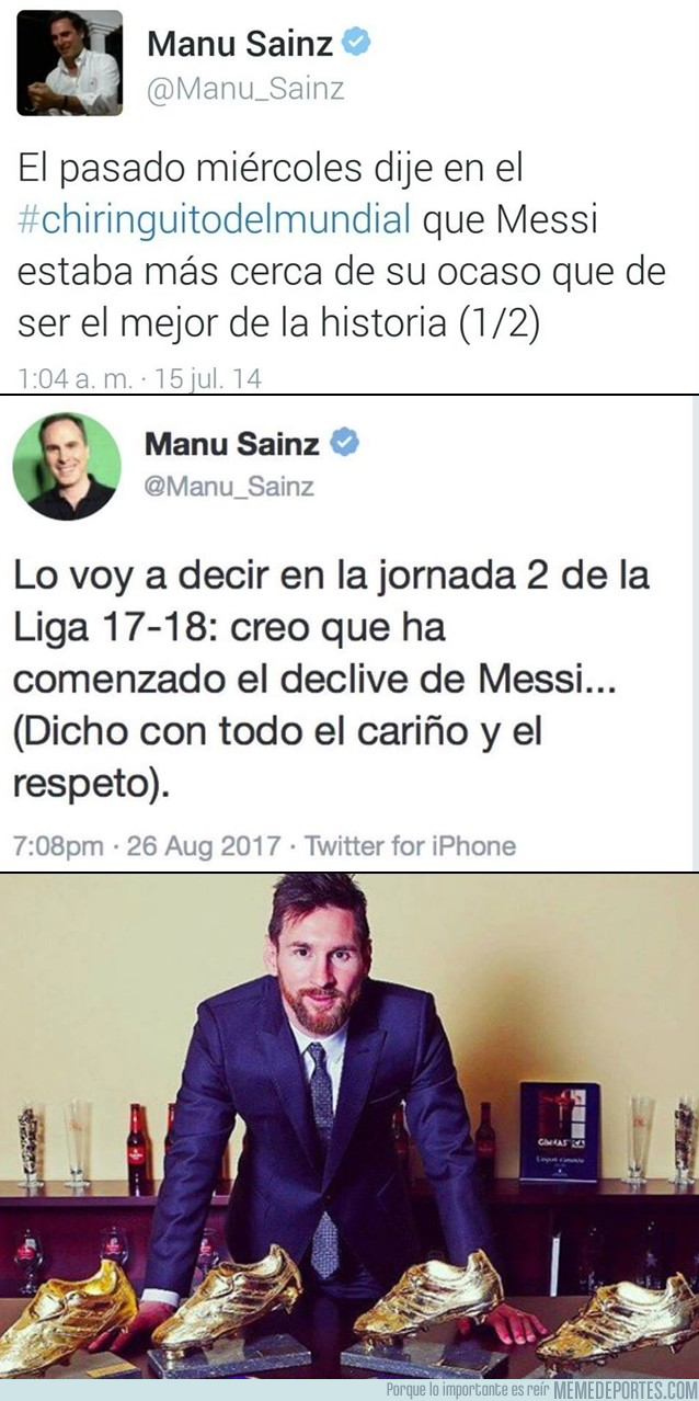 1008948 - Manu Sainz sigue esperando el declive de Messi