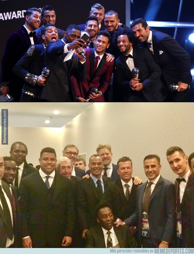 1009982 - Presente y pasado del fútbol en fotos