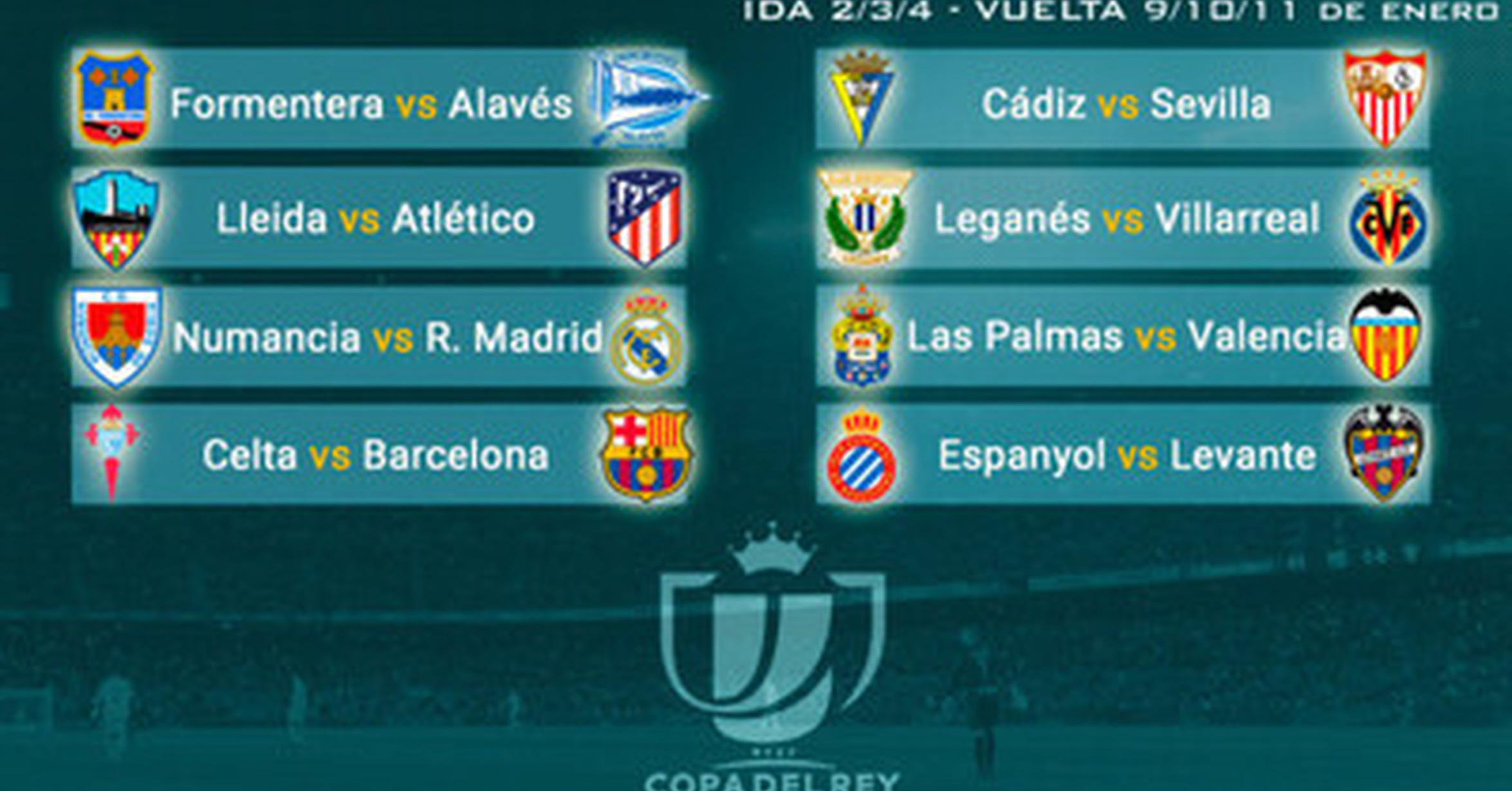  MEMEDEPORTES  Así quedan los Octavos de la Copa del Rey