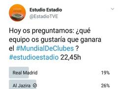 Enlace a Troleo épico a ‘Estudio Estadio’ en una encuesta sobre el Real Madrid