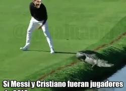 Enlace a Si Messi y Cristiano fueran jugadores de Golf