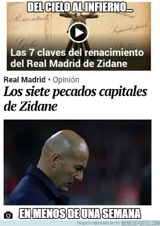 1018403 - Del renacimiento de Zidane a los siete pecados capitales de Zidane en menos de una semana