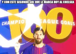 Enlace a Ya son 100 los de Messi en Champions