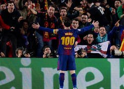 Enlace a Celebración de los 100 Goles de Messi en Champions