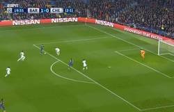 Enlace a GIF: No lo soñaste. Éste fue el primer gol de Dembélé con el Barça