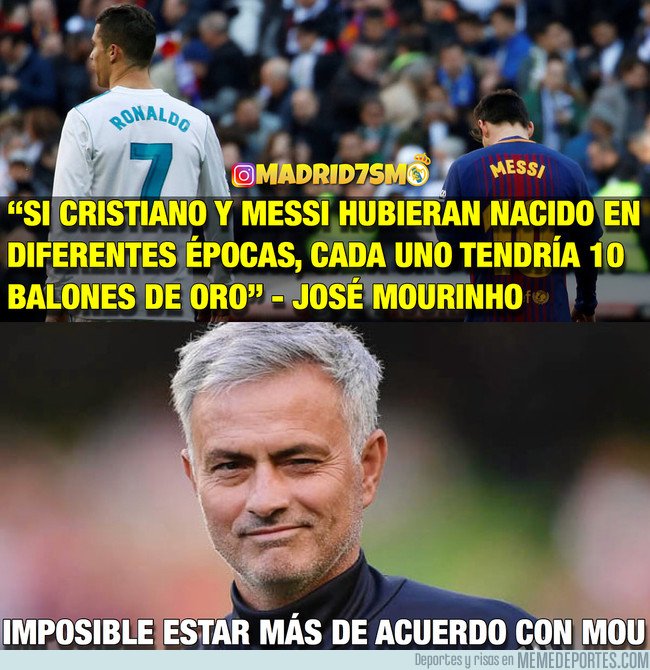 1026985 - La opinión de Mourinho sobre la rivalidad entre Cristiano y Messi