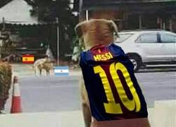 Enlace a Messi viendo cómo abusaban de Argentina