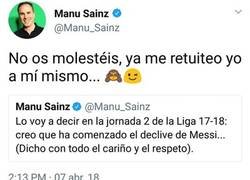 Enlace a Manu Sainz reconoce que Messi le retrató épicamente