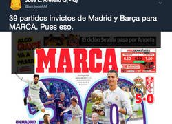 Enlace a El doble rasero de MARCA con 39 victorias consecutivas de Barça y Madrid con el que no se quejará Isco