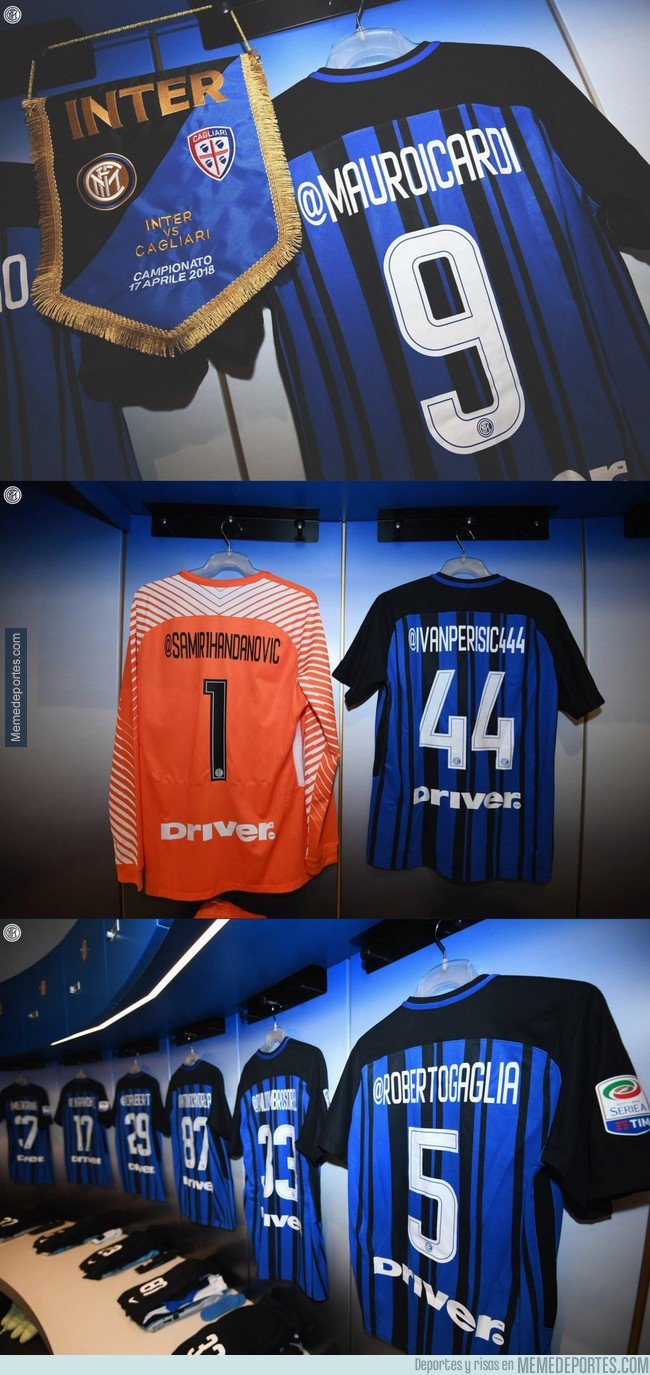 1030902 - El Inter salió anoche al campo con camisetas con el nick de Instagram de sus jugadores