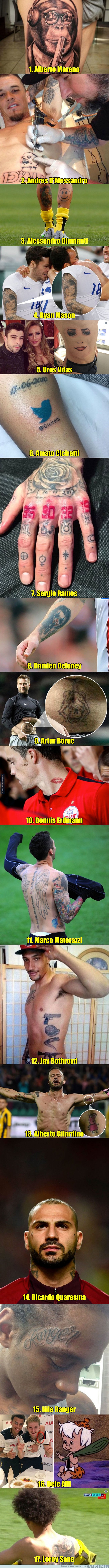 1030972 - Los 17 tatuajes de futbolistas que dan mucha vergüenza ajena