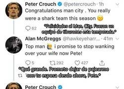 Enlace a Twitter se está poniendo cada vez más raro, como este tío que le dice a Crouch lo que hace con su mujer