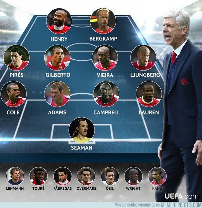 1031098 - La UEFA publica el 11 ideal de Arsene Wenger tras 22 años en Arsenal