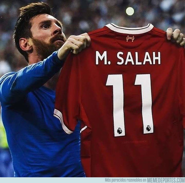 1031675 - Messi tras ver el partido de Salah