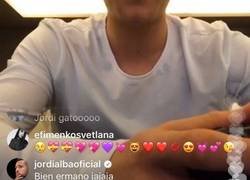 Enlace a Never forget cuando Jordi Alba se burlaba del español de Kovacic mientras va escribiendo estas cosas en Instagram