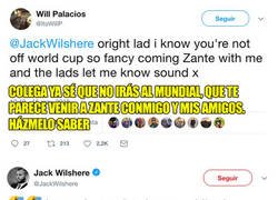 Enlace a La genial respuesta del descartado Wilshere en el Mundial al que un aficionado le invitó a irse de vacaciones