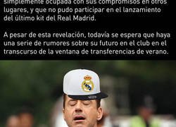 Enlace a La razón por la que Cristiano no aparece en la presentación de la nueva camiseta del Real Madrid