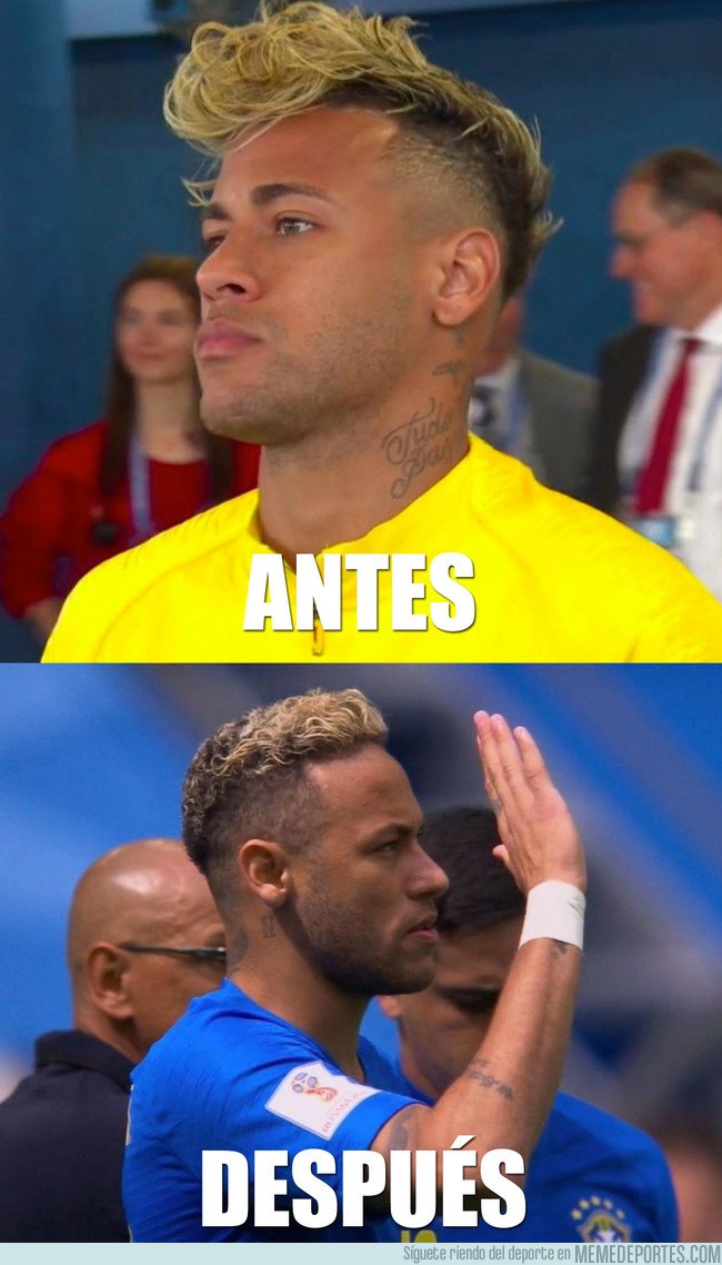 1039739 - Neymar tras pasar por los peluqueros rusos harto de los memes con su pelo espaguetti