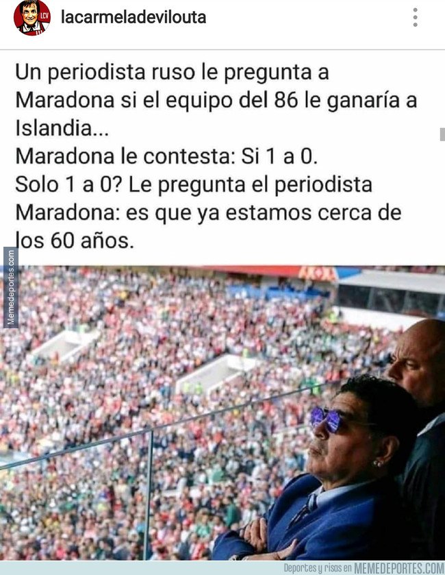 1040088 - Lo que responde Maradona a si su Argentina del 86 ganaría a Islandia es brutal