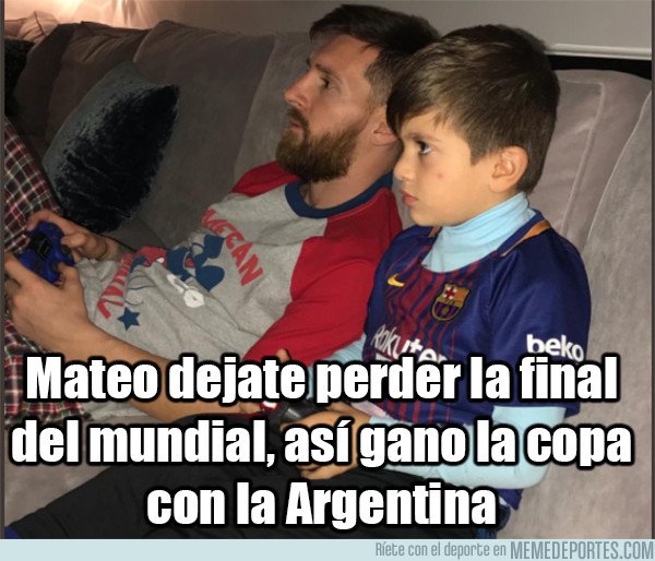 1043005 - Messi le pide a su hijo un favor en el Fifa