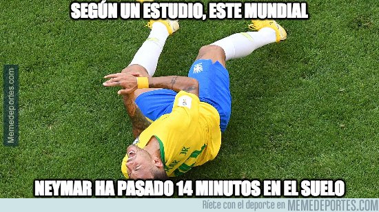 1043497 - Neymar ha pasado 14 minutos en el suelo este Mundial